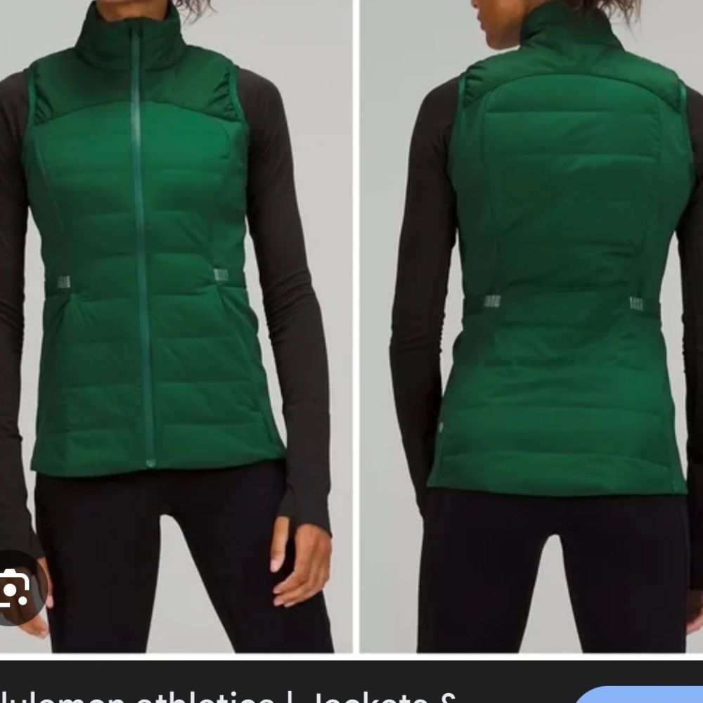 NWT Lululemon Down for It Vest in Everglade Green